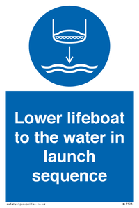 ML7523: Lower lifeboat to the water in launch sequence