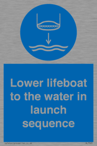 ML7523: Lower lifeboat to the water in launch sequence