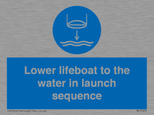 ML7523: Lower lifeboat to the water in launch sequence