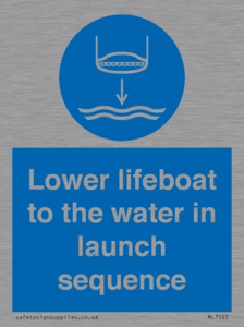 ML7523: Lower lifeboat to the water in launch sequence