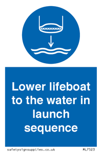 ML7523: Lower lifeboat to the water in launch sequence