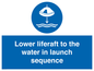 ML7524: Lower liferaft to the water in launch sequence