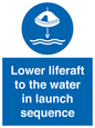 ML7524: Lower liferaft to the water in launch sequence