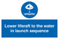 ML7524: Lower liferaft to the water in launch sequence