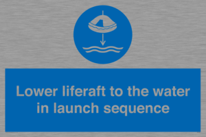ML7524: Lower liferaft to the water in launch sequence
