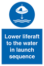 ML7524: Lower liferaft to the water in launch sequence