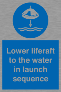 ML7524: Lower liferaft to the water in launch sequence