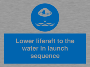 ML7524: Lower liferaft to the water in launch sequence