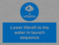 ML7524: Lower liferaft to the water in launch sequence
