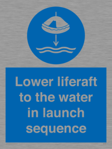 ML7524: Lower liferaft to the water in launch sequence