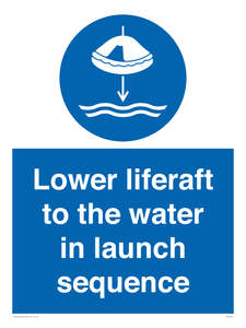 ML7524: Lower liferaft to the water in launch sequence
