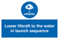 ML7524: Lower liferaft to the water in launch sequence
