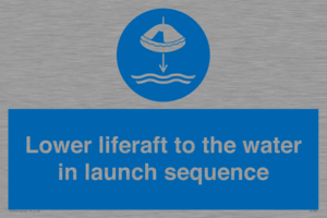 ML7524: Lower liferaft to the water in launch sequence