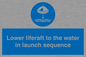 ML7524: Lower liferaft to the water in launch sequence