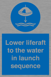 ML7524: Lower liferaft to the water in launch sequence