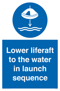 ML7524: Lower liferaft to the water in launch sequence