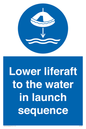 ML7524: Lower liferaft to the water in launch sequence