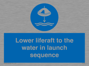 ML7524: Lower liferaft to the water in launch sequence