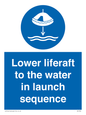 ML7524: Lower liferaft to the water in launch sequence