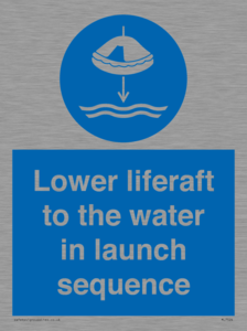 ML7524: Lower liferaft to the water in launch sequence