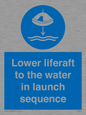 ML7524: Lower liferaft to the water in launch sequence