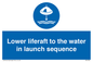 ML7524: Lower liferaft to the water in launch sequence