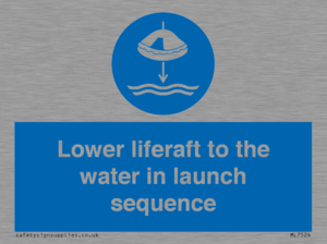 ML7524: Lower liferaft to the water in launch sequence