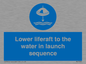 ML7524: Lower liferaft to the water in launch sequence