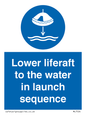 ML7524: Lower liferaft to the water in launch sequence