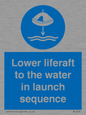 ML7524: Lower liferaft to the water in launch sequence