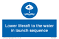 ML7524: Lower liferaft to the water in launch sequence