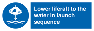 ML7524: Lower liferaft to the water in launch sequence