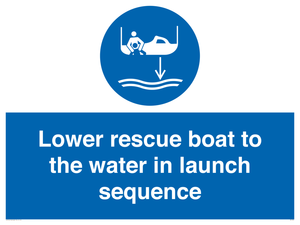 ML7525: Lower rescue boat to the water in launch sequence