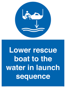 ML7525: Lower rescue boat to the water in launch sequence