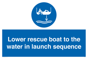 ML7525: Lower rescue boat to the water in launch sequence