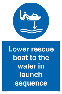 ML7525: Lower rescue boat to the water in launch sequence