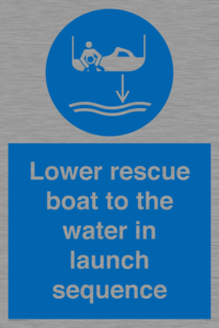 ML7525: Lower rescue boat to the water in launch sequence