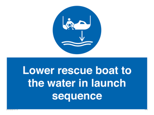 ML7525: Lower rescue boat to the water in launch sequence