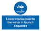ML7525: Lower rescue boat to the water in launch sequence