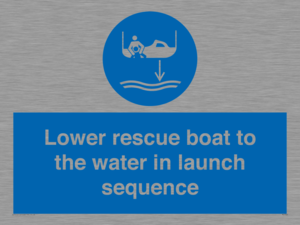 ML7525: Lower rescue boat to the water in launch sequence