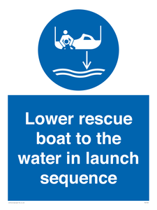 ML7525: Lower rescue boat to the water in launch sequence