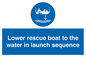 ML7525: Lower rescue boat to the water in launch sequence