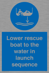 ML7525: Lower rescue boat to the water in launch sequence