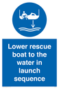ML7525: Lower rescue boat to the water in launch sequence