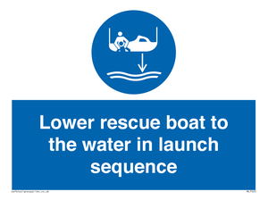 ML7525: Lower rescue boat to the water in launch sequence