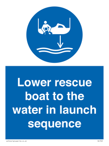 ML7525: Lower rescue boat to the water in launch sequence