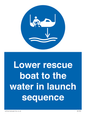 ML7525: Lower rescue boat to the water in launch sequence