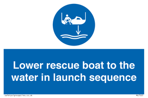 ML7525: Lower rescue boat to the water in launch sequence