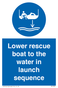 ML7525: Lower rescue boat to the water in launch sequence