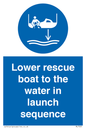 ML7525: Lower rescue boat to the water in launch sequence